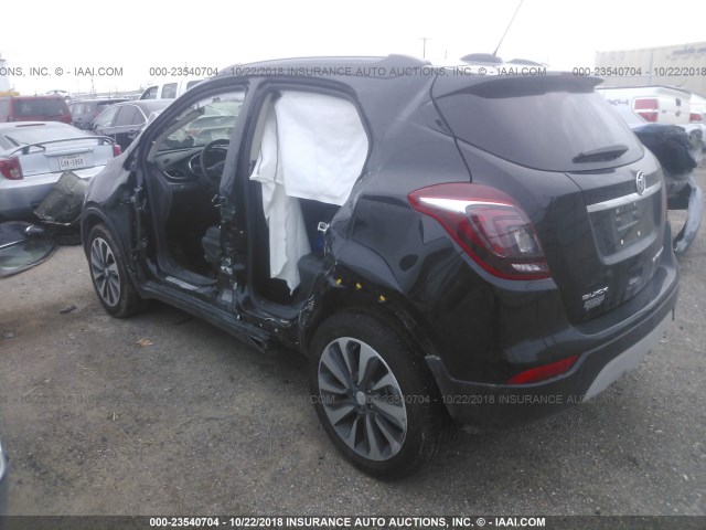 KL4CJBSB5JB661804 - 2018 BUICK ENCORE PREFERRED II BLACK photo 3