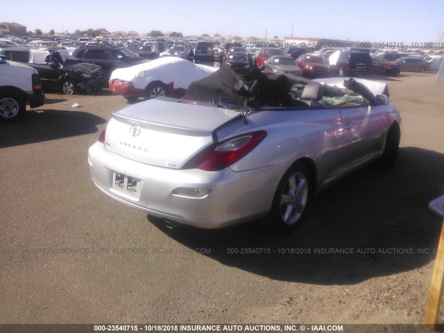 4T1FA38P88U138122 - 2008 TOYOTA CAMRY SOLARA SE/SLE/SPORT SILVER photo 4