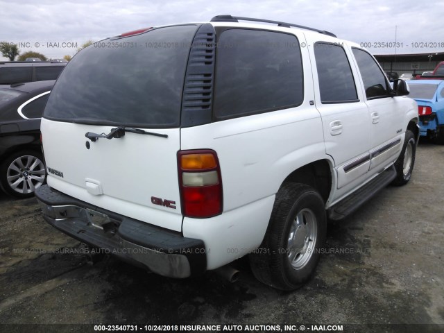 1GKEC13Z23R110372 - 2003 GMC YUKON WHITE photo 4