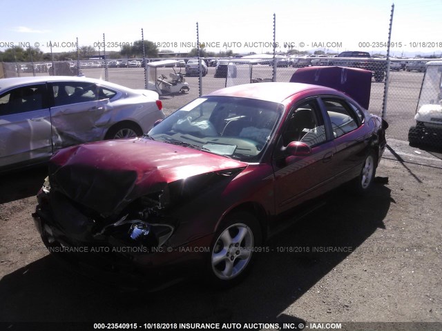 1FAFP55SXYG203192 - 2000 FORD TAURUS SES MAROON photo 2