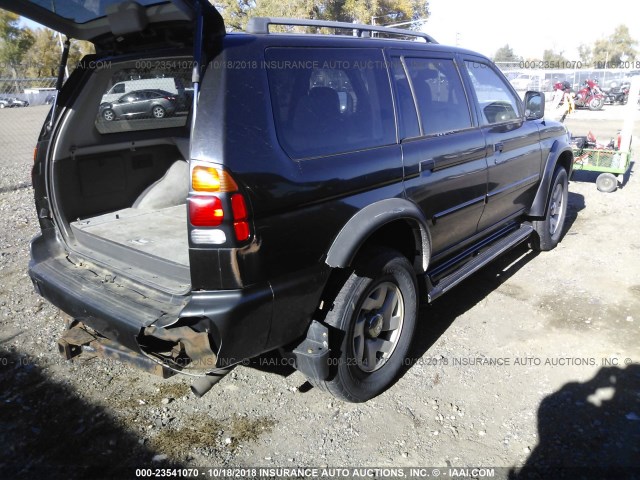 JA4MT31H11P007430 - 2001 MITSUBISHI MONTERO SPORT XLS BLACK photo 4