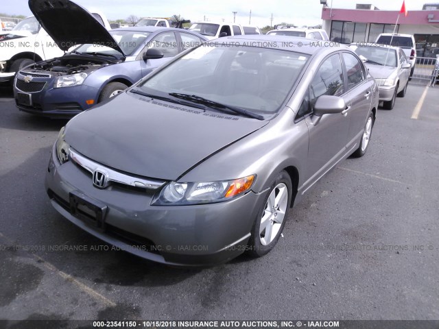 2HGFA16938H315189 - 2008 HONDA CIVIC EXL GRAY photo 2