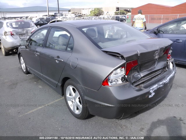 2HGFA16938H315189 - 2008 HONDA CIVIC EXL GRAY photo 3