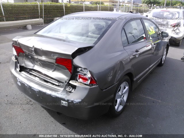 2HGFA16938H315189 - 2008 HONDA CIVIC EXL GRAY photo 4