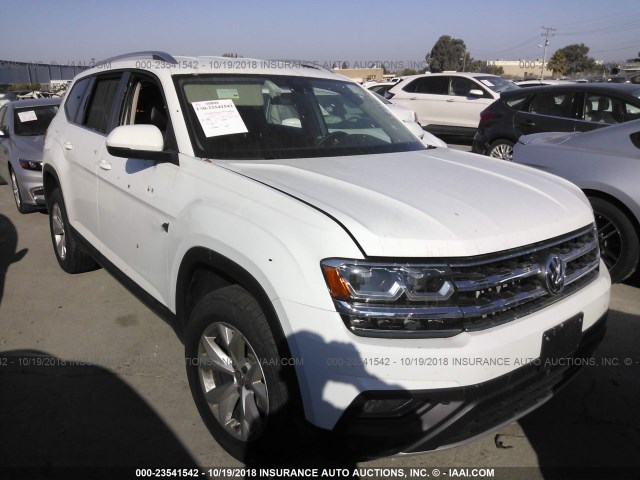 1V2CR2CA7JC566254 - 2018 VOLKSWAGEN ATLAS SE WHITE photo 1