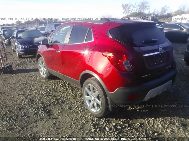 KL4CJGSB2GB752325 - 2016 BUICK ENCORE RED photo 3