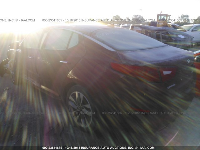 5XXGR4A75EG342377 - 2014 KIA OPTIMA SX RED photo 3