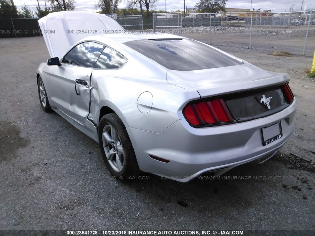 1FA6P8AM2H5264444 - 2017 FORD MUSTANG SILVER photo 3