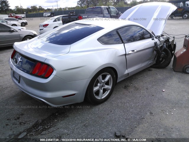 1FA6P8AM2H5264444 - 2017 FORD MUSTANG SILVER photo 4