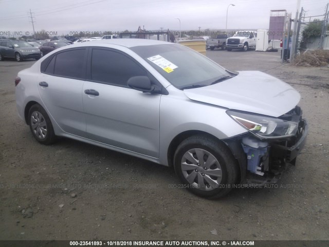 3KPA24AB3JE065715 - 2018 KIA RIO LX/S SILVER photo 1