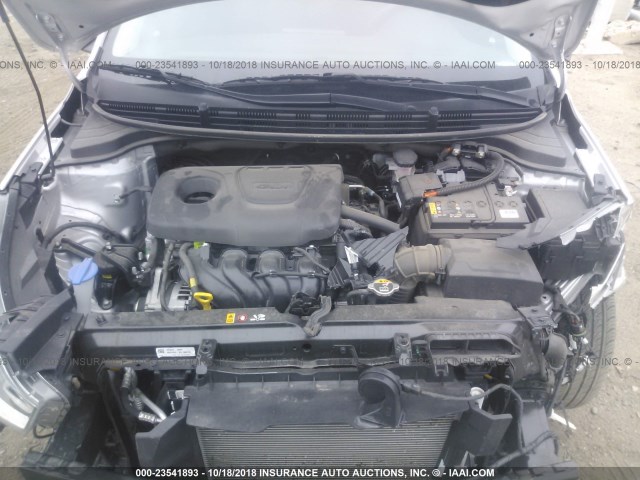 3KPA24AB3JE065715 - 2018 KIA RIO LX/S SILVER photo 10