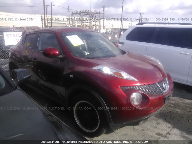 JN8AF5MR9ET355221 - 2014 NISSAN JUKE S/SV/SL/NISMO MAROON photo 1