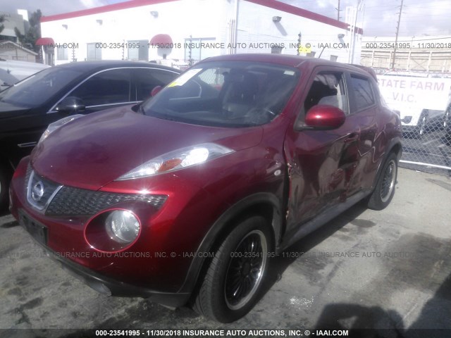 JN8AF5MR9ET355221 - 2014 NISSAN JUKE S/SV/SL/NISMO MAROON photo 2