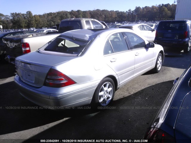 WDBRF61J22F243310 - 2002 MERCEDES-BENZ C 240 SILVER photo 4