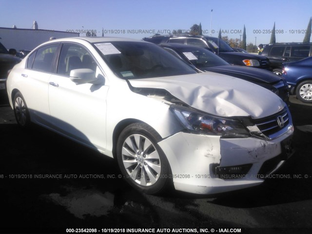 1HGCR2F80FA083980 - 2015 HONDA ACCORD EXL WHITE photo 1