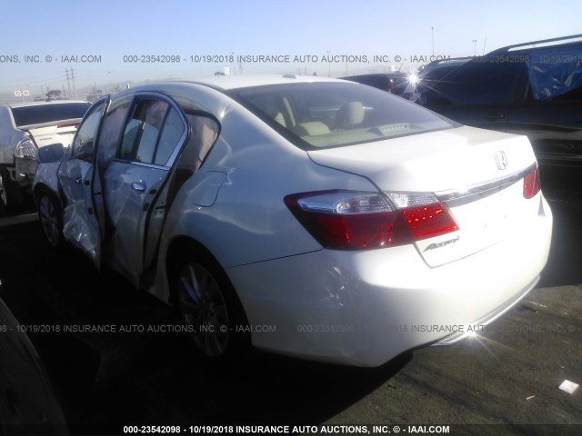 1HGCR2F80FA083980 - 2015 HONDA ACCORD EXL WHITE photo 3