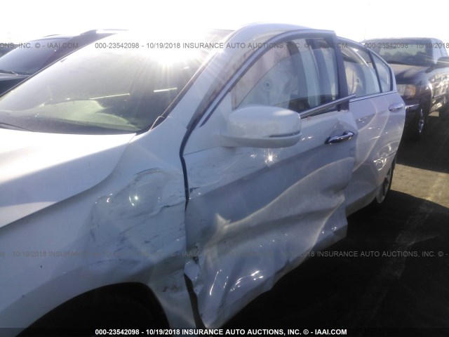 1HGCR2F80FA083980 - 2015 HONDA ACCORD EXL WHITE photo 6