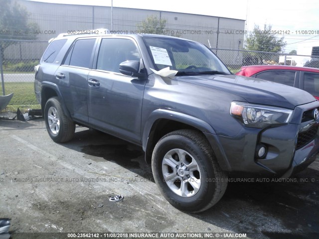 JTEBU5JRXH5480839 - 2017 TOYOTA 4RUNNER SR5 PREM/LTDL/TRAIL/TRD GRAY photo 1