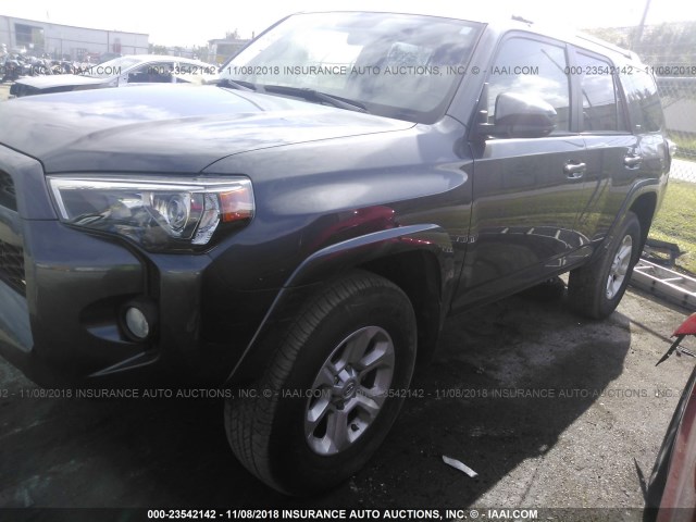 JTEBU5JRXH5480839 - 2017 TOYOTA 4RUNNER SR5 PREM/LTDL/TRAIL/TRD GRAY photo 2