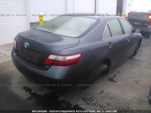 4T1BE46K48U203886 - 2008 TOYOTA CAMRY CE/LE/XLE/SE GRAY photo 4
