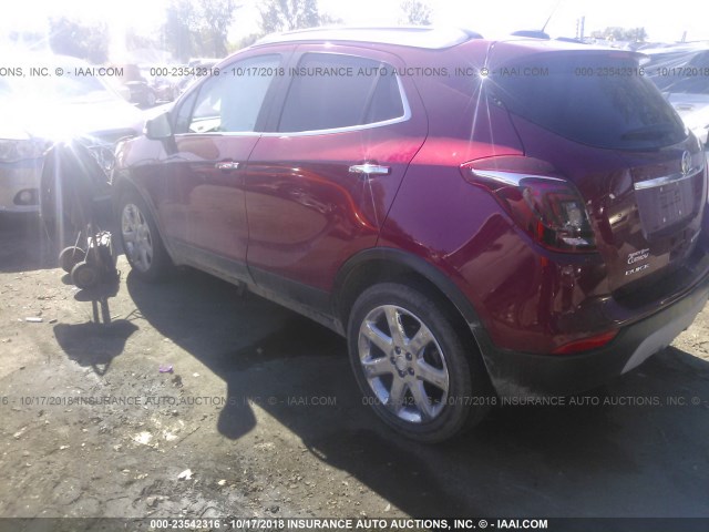 KL4CJBSB4HB018743 - 2017 BUICK ENCORE PREFERRED II RED photo 3