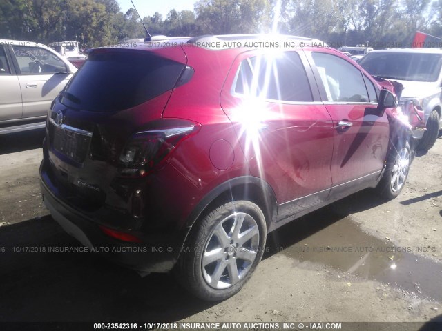 KL4CJBSB4HB018743 - 2017 BUICK ENCORE PREFERRED II RED photo 4