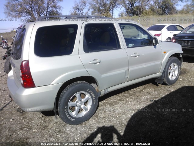 4F2YZ94155KM12345 - 2005 MAZDA TRIBUTE S TAN photo 4