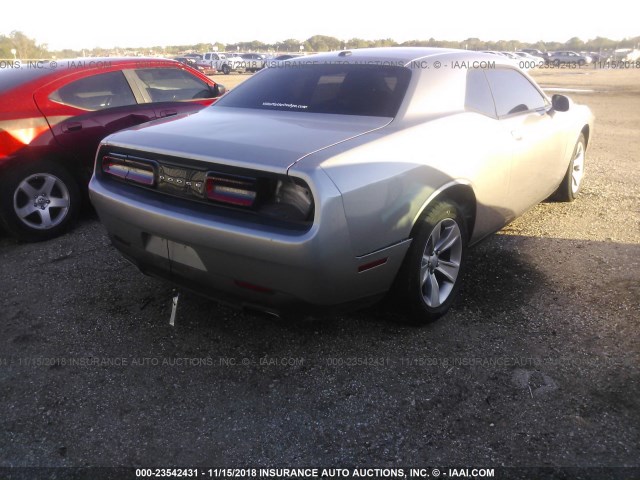 2C3CDZAG3FH723755 - 2015 DODGE CHALLENGER SXT SILVER photo 4