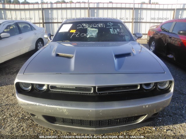 2C3CDZAG3FH723755 - 2015 DODGE CHALLENGER SXT SILVER photo 6