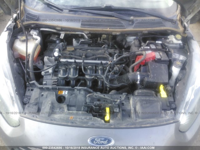 3FADP4BJXEM148788 - 2014 FORD FIESTA SE GRAY photo 10