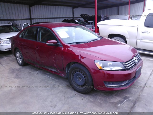 1VWAT7A31FC065201 - 2015 VOLKSWAGEN PASSAT S MAROON photo 1