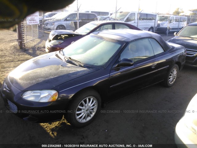 1C3EL45T53N534680 - 2003 CHRYSLER SEBRING LX PURPLE photo 2