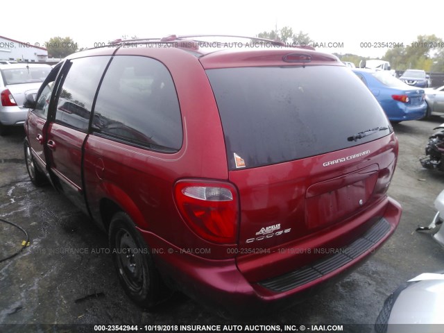 2D4GP44L54R570273 - 2004 DODGE GRAND CARAVAN SXT RED photo 3