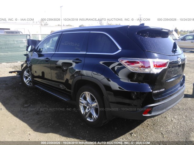 5TDDKRFH5FS172219 - 2015 TOYOTA HIGHLANDER LIMITED/LTD PLATINUM BLACK photo 3