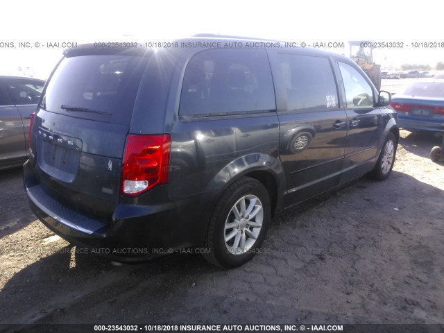 2C4RDGCG7DR791281 - 2013 DODGE GRAND CARAVAN SXT Dark Blue photo 4