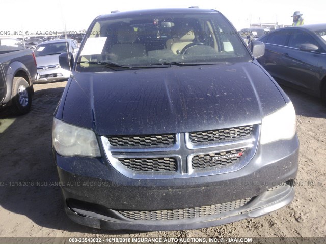 2C4RDGCG7DR791281 - 2013 DODGE GRAND CARAVAN SXT Dark Blue photo 6