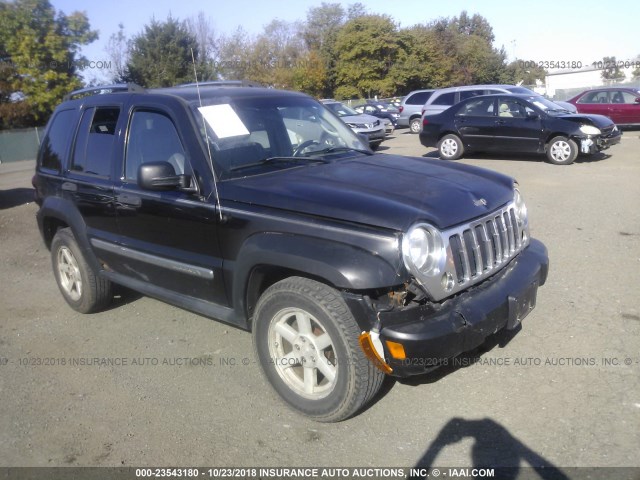 1J4GL58K35W519860 - 2005 JEEP LIBERTY LIMITED BLACK photo 1