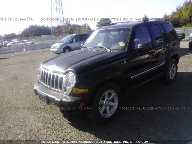 1J4GL58K35W519860 - 2005 JEEP LIBERTY LIMITED BLACK photo 2