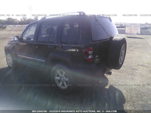 1J4GL58K35W519860 - 2005 JEEP LIBERTY LIMITED BLACK photo 3