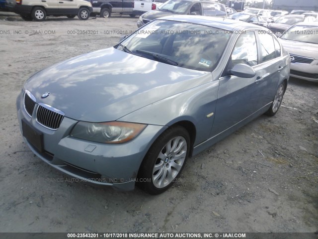 WBAVB33546KS32975 - 2006 BMW 330 I Light Blue photo 2