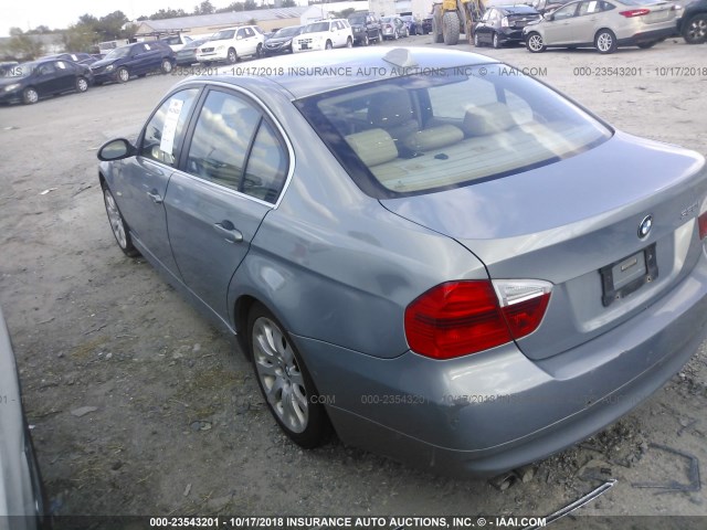 WBAVB33546KS32975 - 2006 BMW 330 I Light Blue photo 3