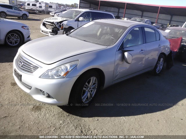 JN1CV6AR3DM768507 - 2013 INFINITI G37 SILVER photo 2