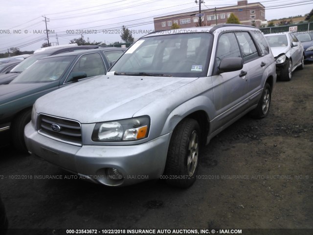 JF1SG65684H749744 - 2004 SUBARU FORESTER 2.5XS ვერცხლისფერი ფოტო 2