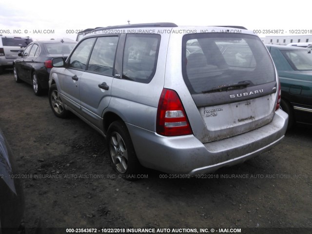 JF1SG65684H749744 - 2004 SUBARU FORESTER 2.5XS ვერცხლისფერი ფოტო 3