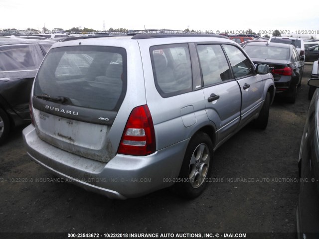 JF1SG65684H749744 - 2004 SUBARU FORESTER 2.5XS SILVER photo 4