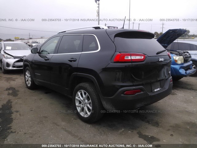 1C4PJLCB9JD566260 - 2018 JEEP CHEROKEE LATITUDE BLACK photo 3