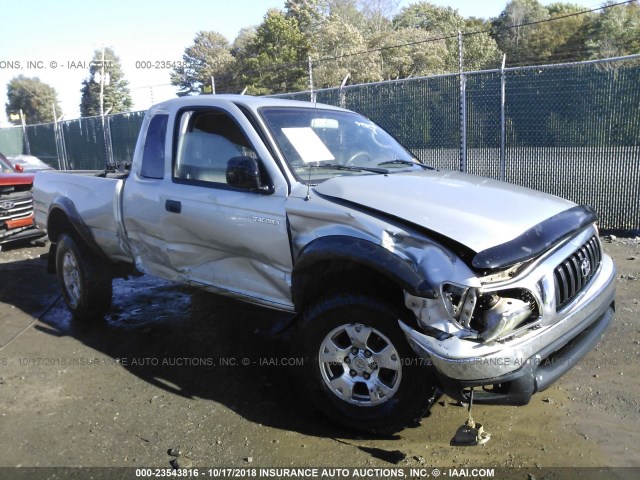 5TEWN72N13Z158719 - 2003 TOYOTA TACOMA XTRACAB SILVER photo 1