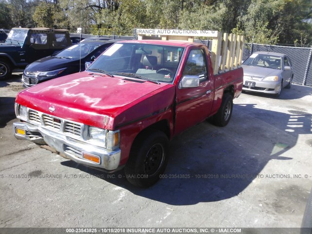 1N6SD11SXSC414145 - 1995 NISSAN TRUCK E/XE RED photo 2