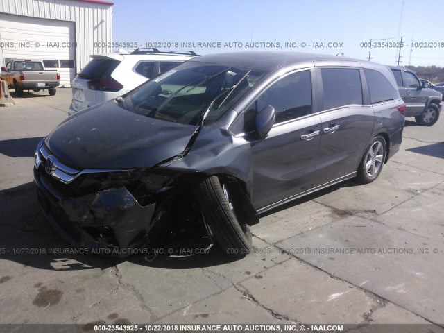 5FNRL6H71KB018613 - 2019 HONDA ODYSSEY EXL GRAY photo 2