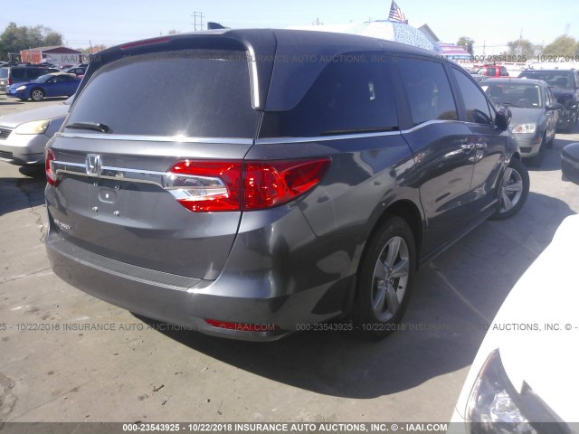 5FNRL6H71KB018613 - 2019 HONDA ODYSSEY EXL GRAY photo 4